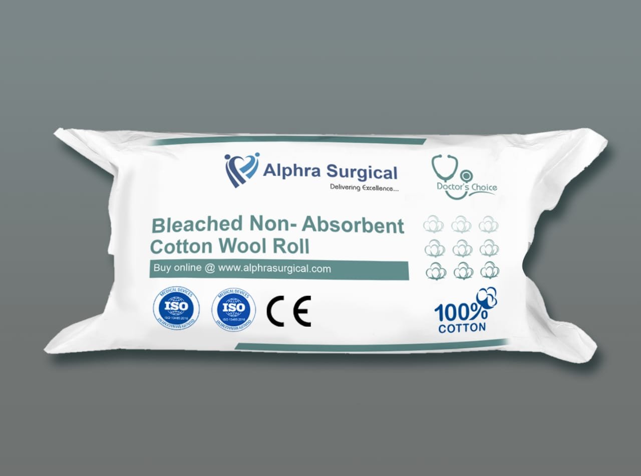 Bleached Non-Absorbent Cotton Wool Roll